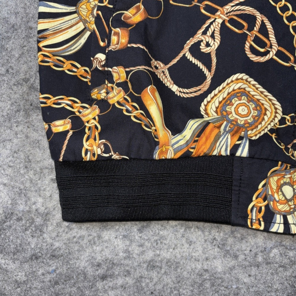 Denim‎ & Flower Ricky Singh Jacket Mens M Black Equestrian Bit Bridle Bomber Zip - Picture 5 of 13